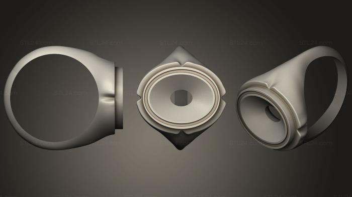 Ювелирные перстни и кольца (Овальное кольцо, JVLRP_0468) 3D модель для ЧПУ станка